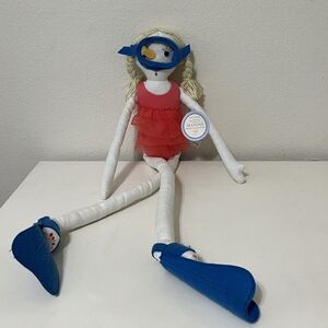 Pottery Barn Kids Designer Doll Manina Under the Sea Diver Snorkel Long Legs NWT